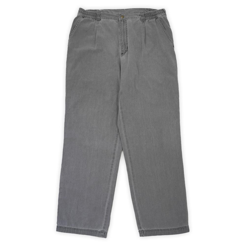 エルエルビーン L.L.Bean 90s 90年代 ダックイージーパンツ PATHFINDER 1タック 珍品 USA ヴィンテージ アメリカ 古着 メンズ ズボン・パンツ グレー W35 L34【中古】