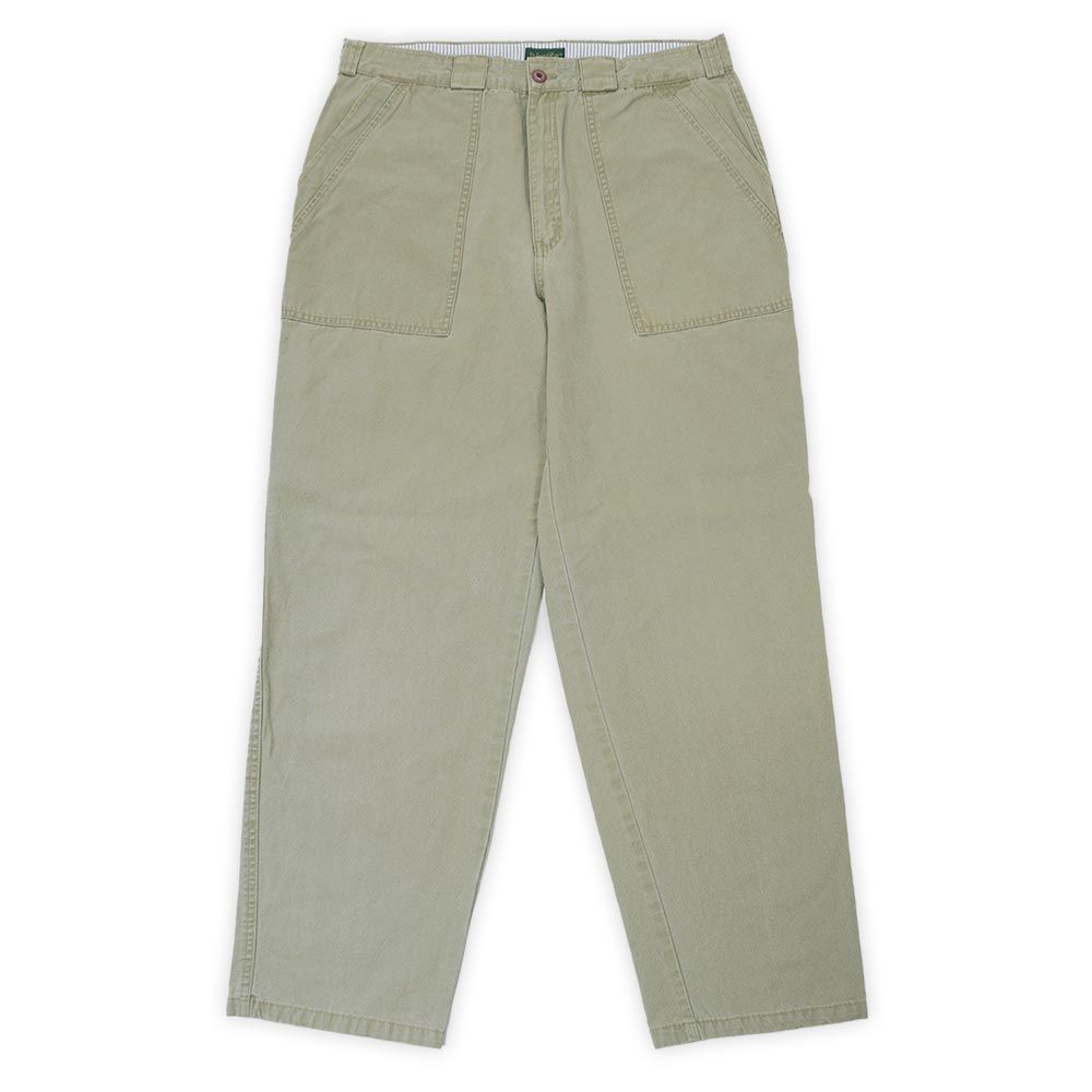セントジョンズベイ ST JOHN'S BAY 90s 90年代 キャンバス ベイカーパンツ 珍品 旧タグ USA ヴィンテージ JC PENNEY 古着 実寸W34 L31 メンズ ズボン パンツ カーキ【中古】