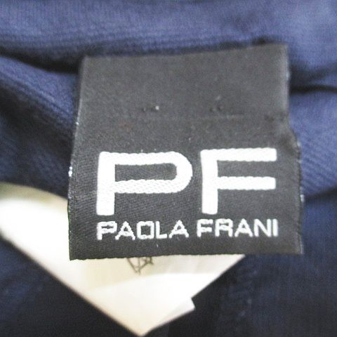 パオラフラーニ PAOLA FRANI ボーダー ジャケット 薄手 40 紺系
