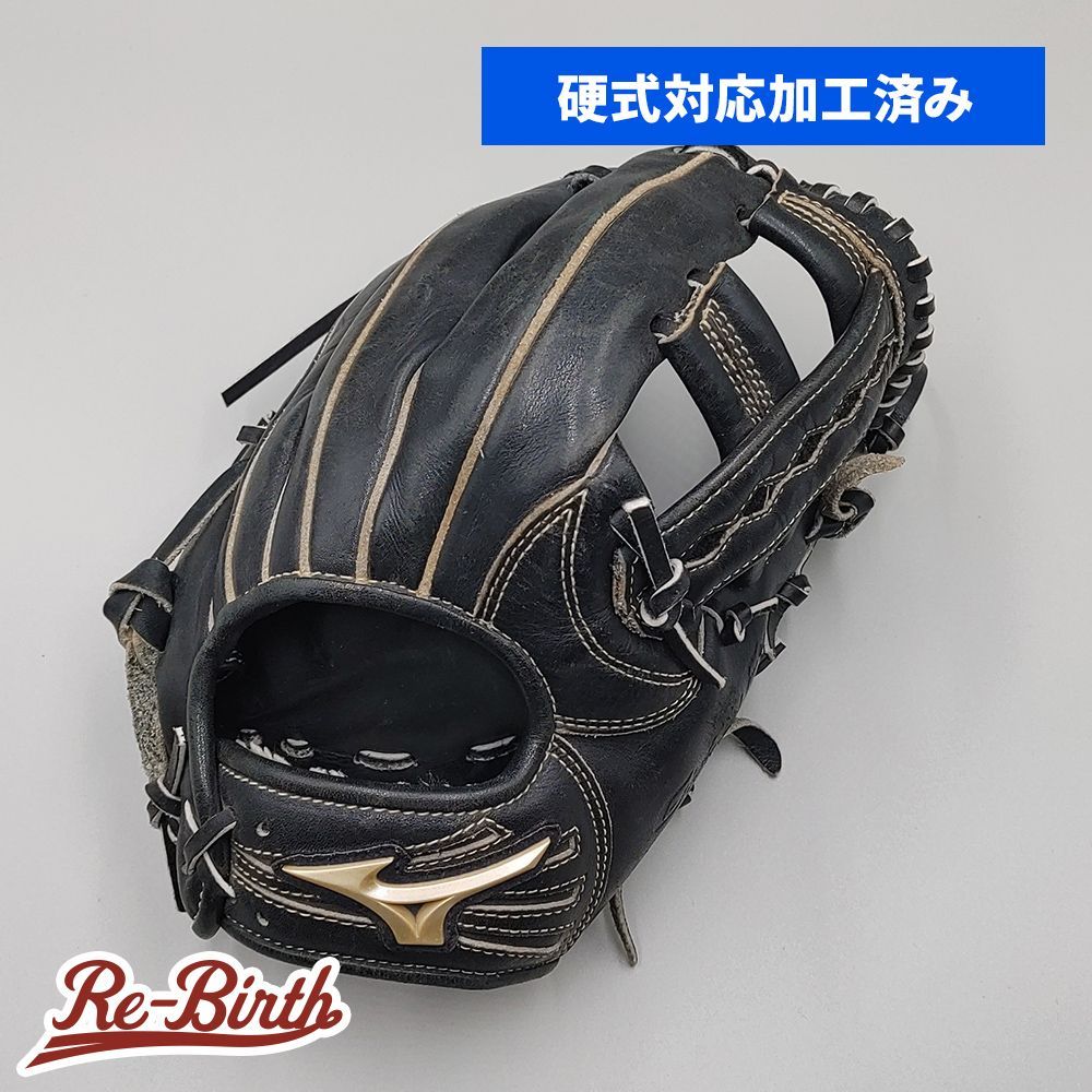 【硬式対応アップグレード済 (高校野球対応)】 ミズノ 硬式グローブ / 内野手用 型付け済み (mizuno グラブ) [WE598]