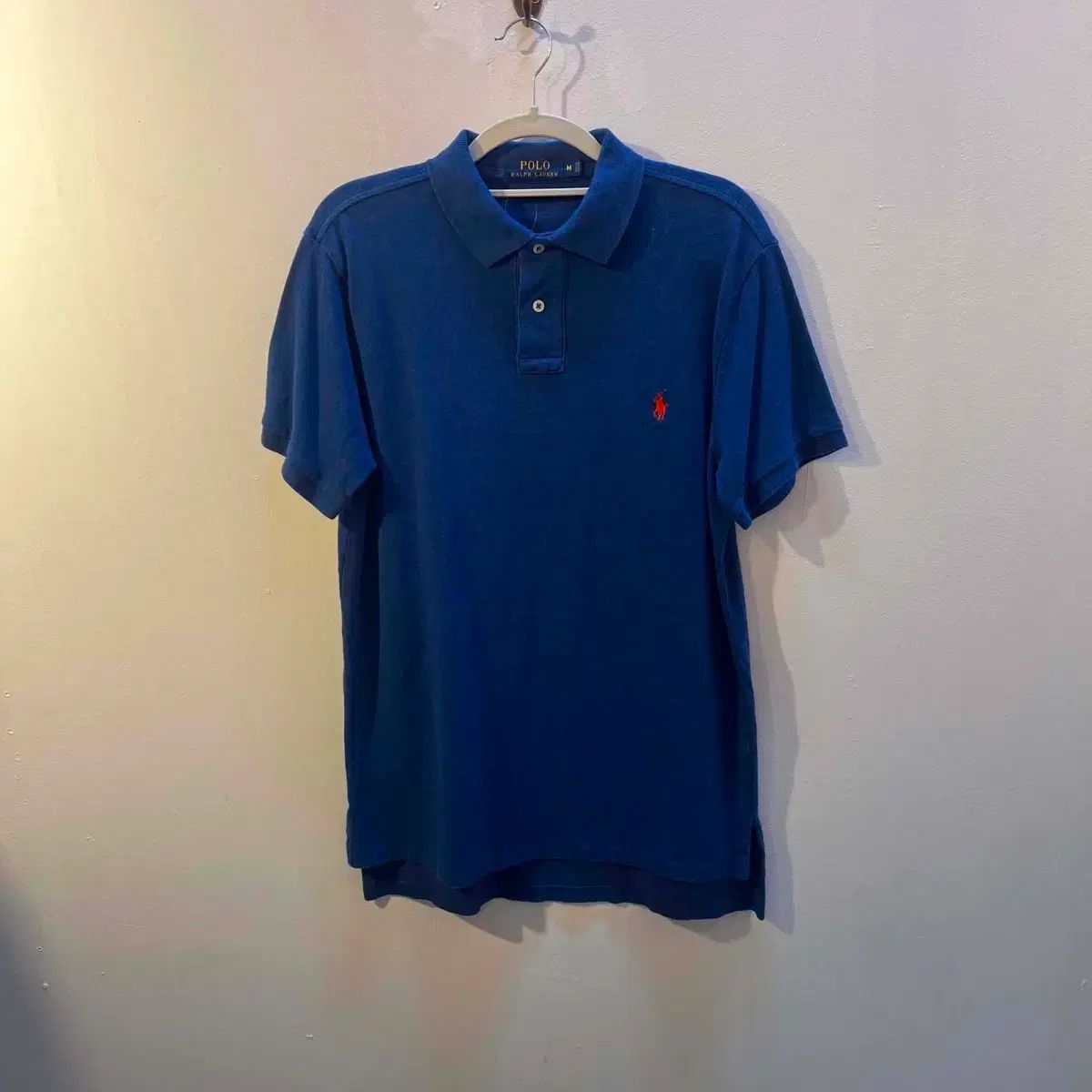 M ポロ ラルフローレン ブルー pk 半袖 カラーTシャツ