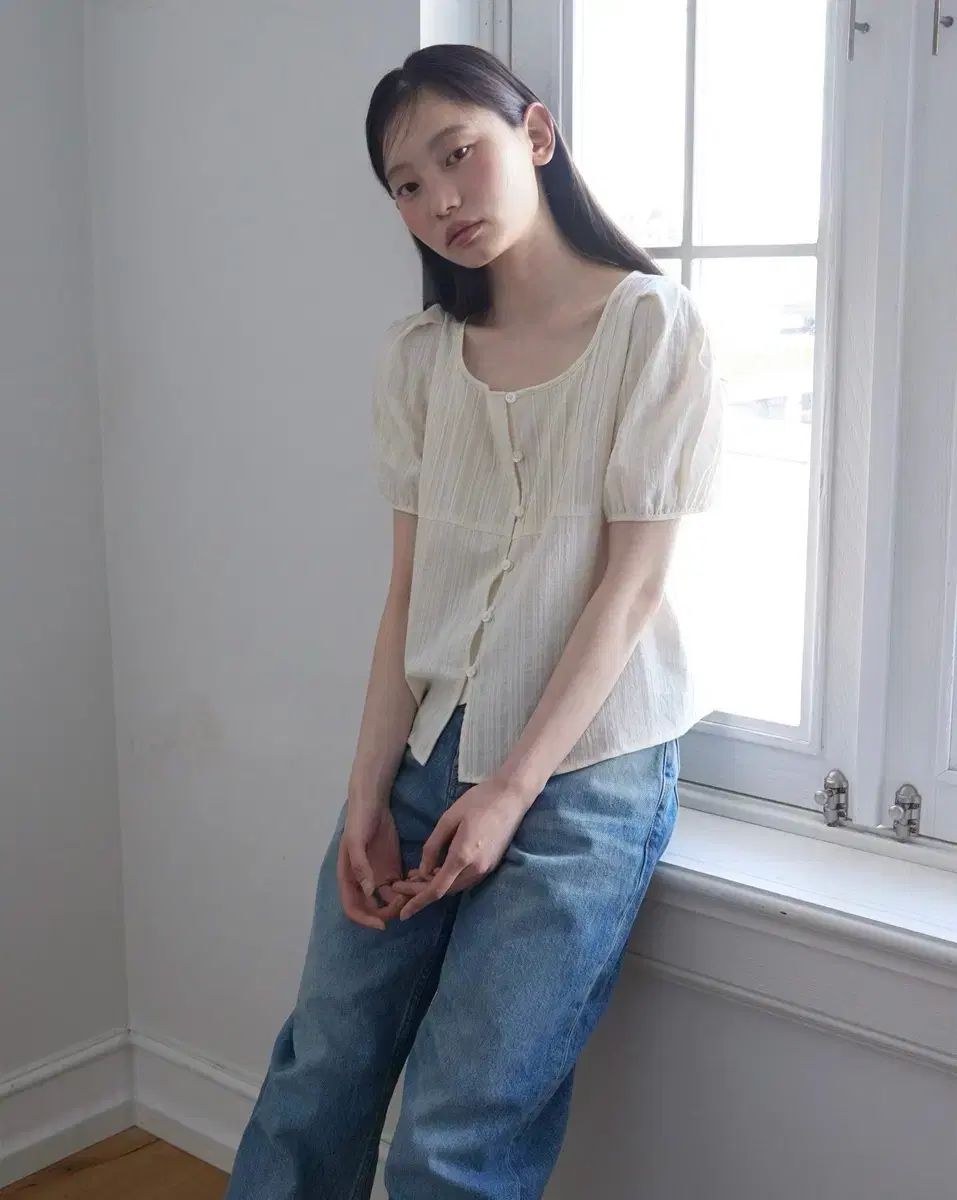 (新品)ステップアラウンドブラウス Tuck detail puff blouse