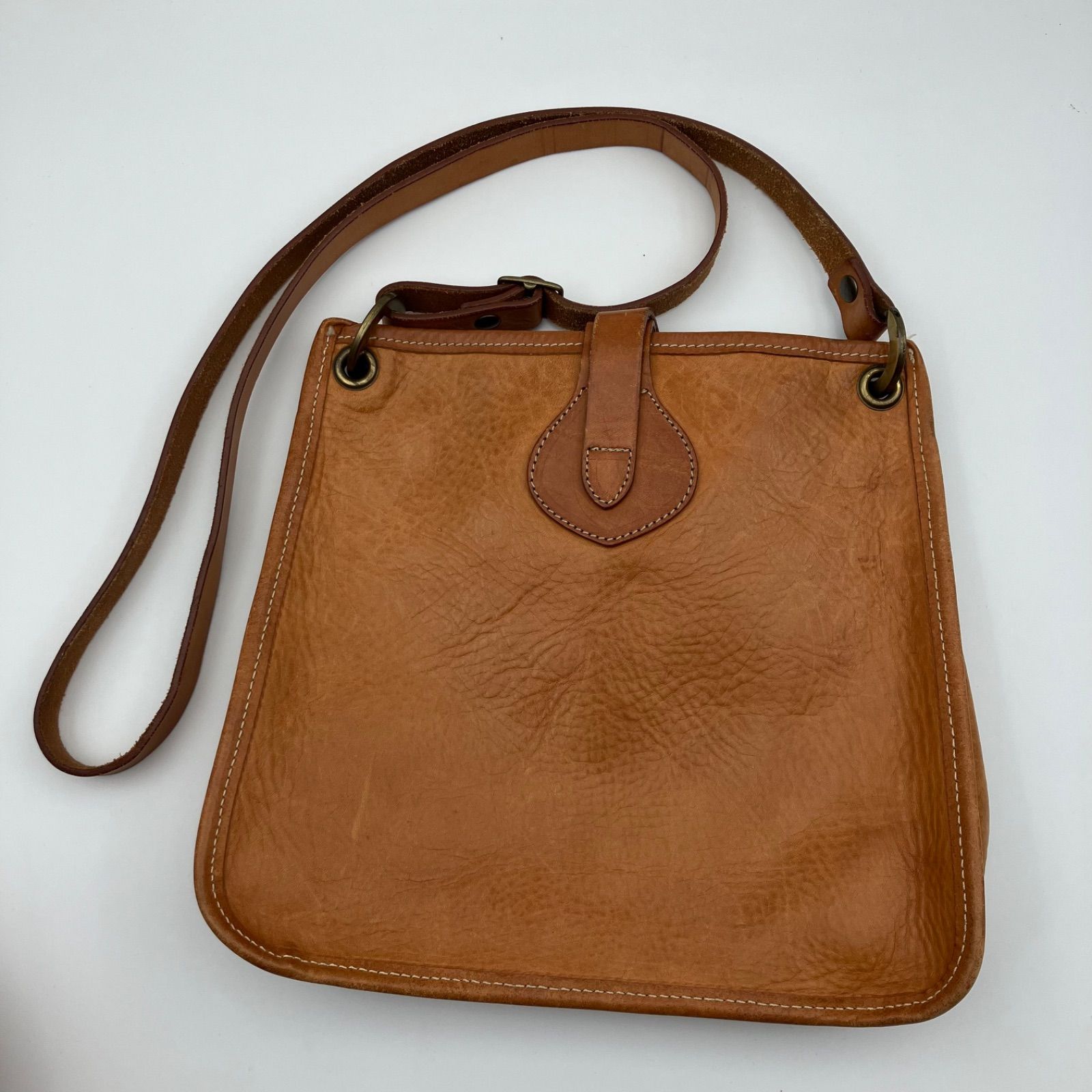 CI-VA チーバ レザー ショルダーバッグ BAG キャメル 鞄 カバン 本革 