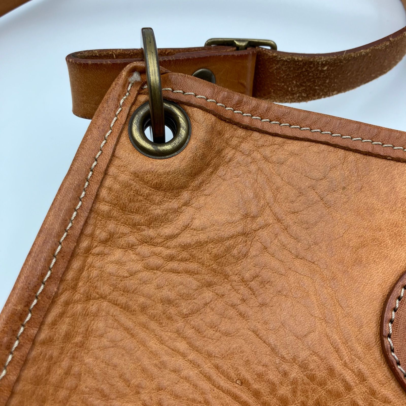CI-VA チーバ レザー ショルダーバッグ BAG キャメル 鞄 カバン 本革 