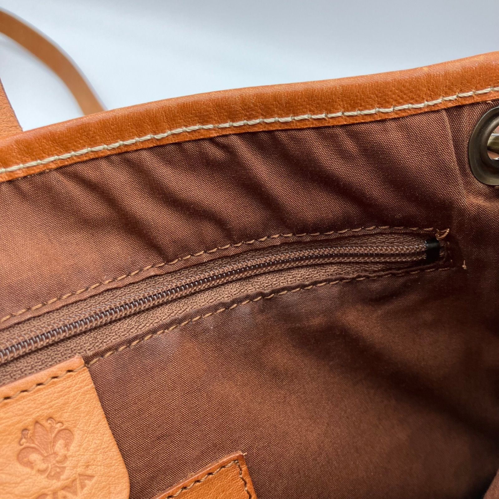 CI-VA チーバ レザー ショルダーバッグ BAG キャメル 鞄 カバン 本革 