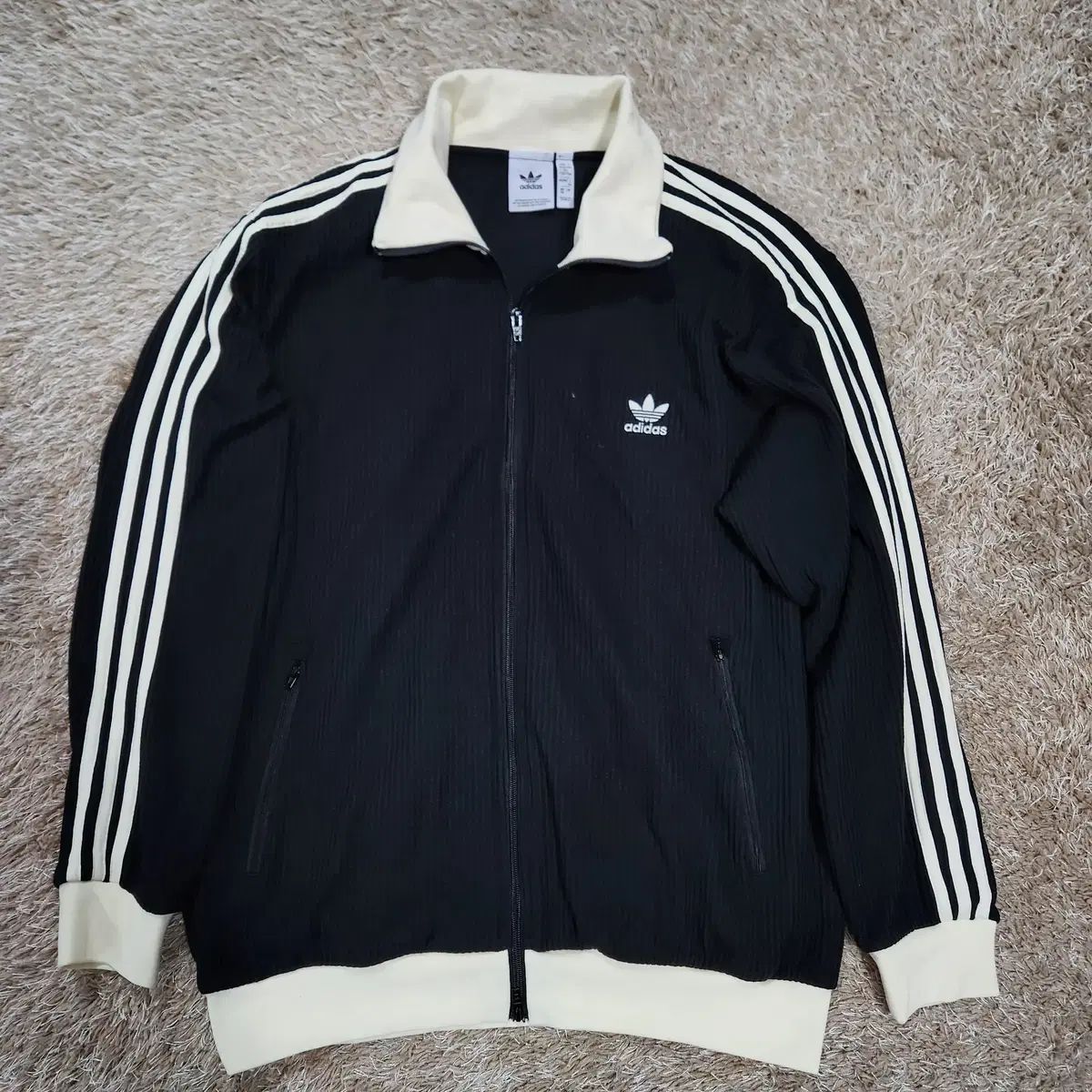 (ヴィンテージ ボックス) adidas アディダス 正規品 ワッフル Classic ジャージ ブラック メンズ 3XL