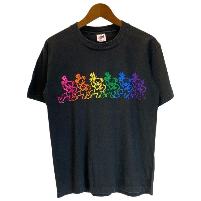 【中古】　anvil　Tシャツ　90s vintage　90年代　OLD　(C)1993GDM　半袖　トップス　クルーネック　ダンシングベア　プリント　USA製　古着　/5608