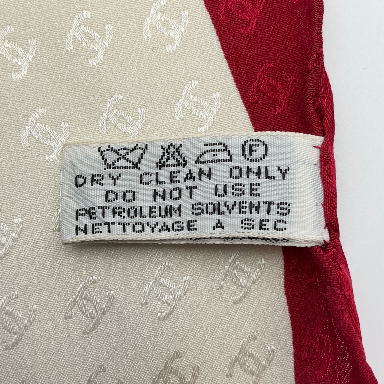 CHANEL シャネル スカーフ リボン柄 ココマーク ブルー×ホワイト