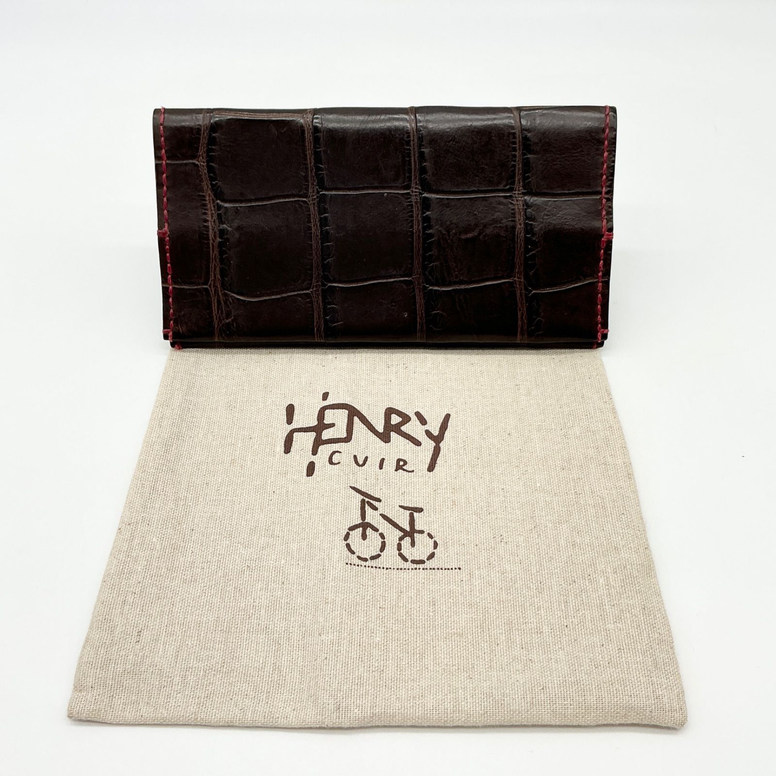 アンリクイール 財布 HENRY CUIR 保存袋付き HENRY CUIR アンリークイール 長財布 ロングウォレット 札入れ