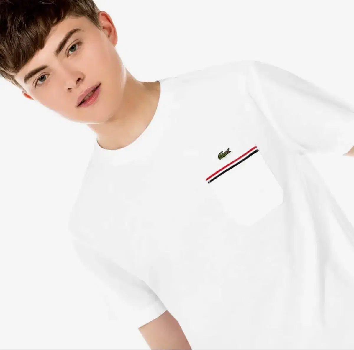 95 ラコステ 3本線 ポケット 半袖 Tシャツ