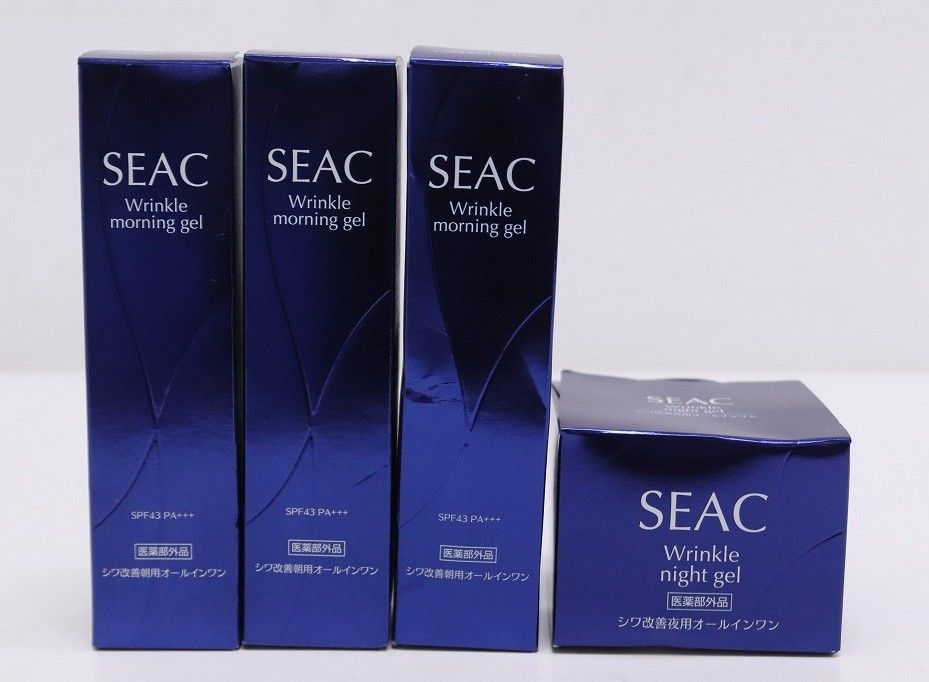 【ほぼ未開封品 まとめ売り】シワ改善 SEAC 薬用リンクルジェル 朝用 夜用 シーク 世田谷自然食品 5-P141/1/060
