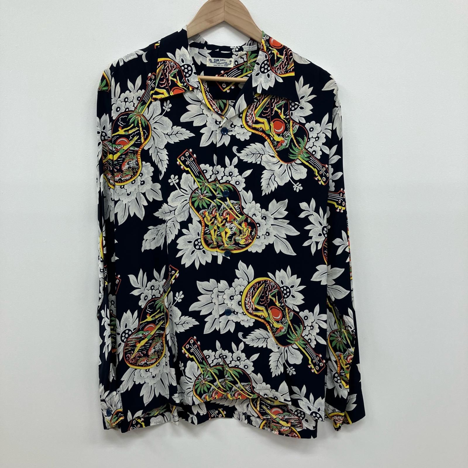【イオン広店】 中古 SUN SURF | サンサーフ 長袖シャツ 'UKULELE MELODY' SS28019 サイズ：L 【104】