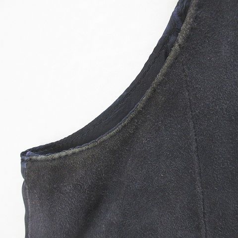 エンメティ EMMETI ベスト ジレ やぎ革 スエード 46 紺系 ネイビー