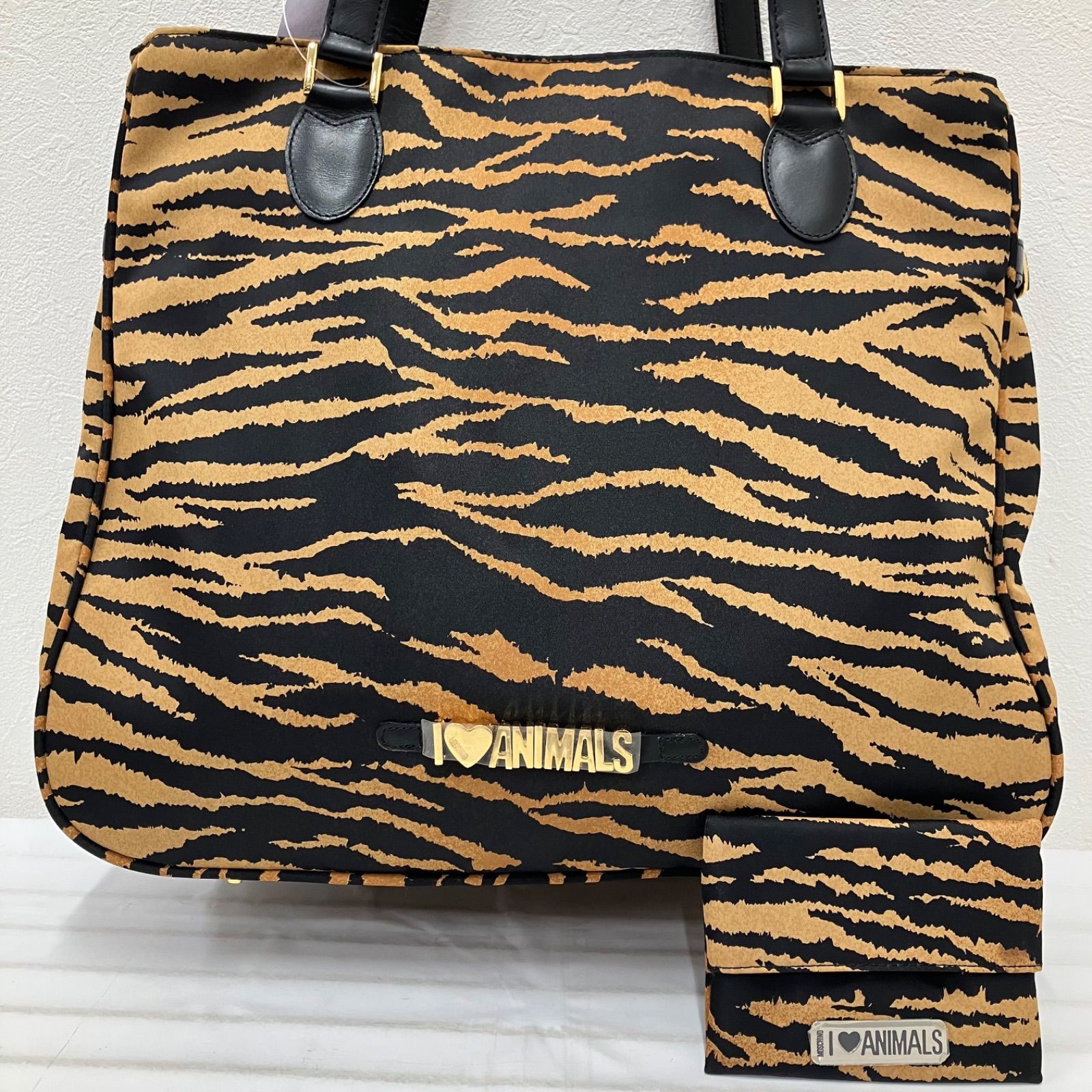 Y3636 MOSCHINO モスキーノ トートバッグ アニマル柄 ハンドバッグ