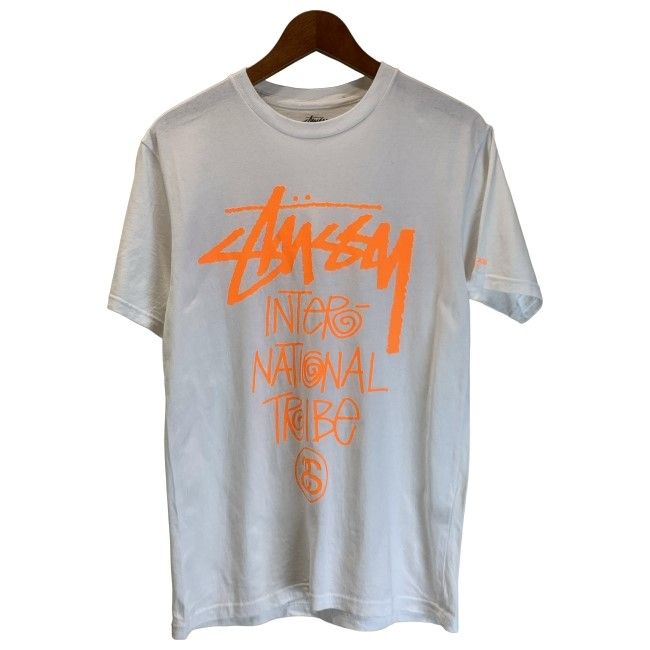 【中古】　Stussy　Tシャツ　半袖　トップス　クルーネック　ロゴT　ブランドロゴ　プリント　ストリート　古着　/1100