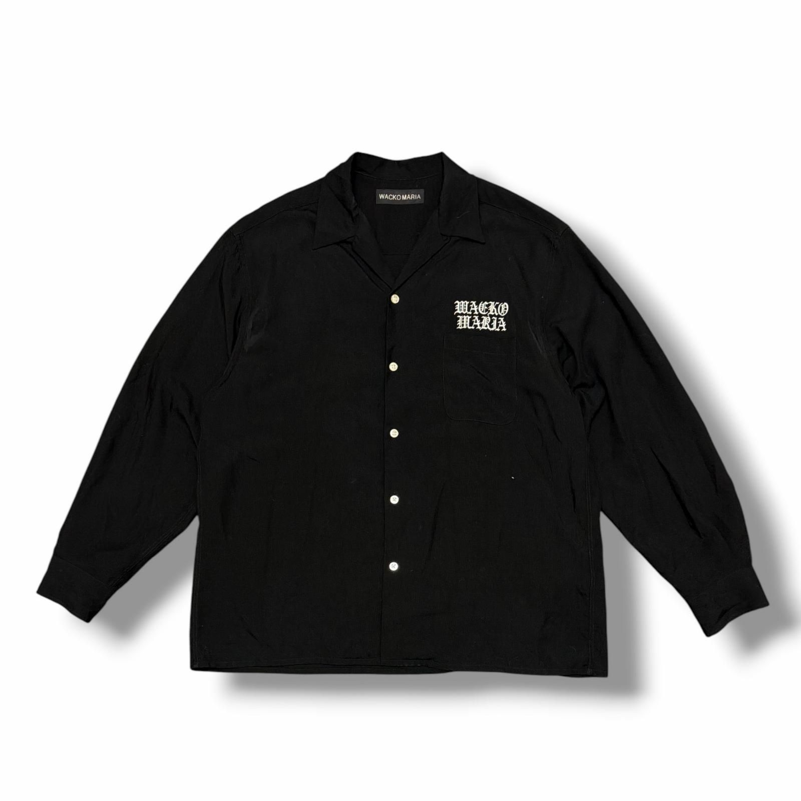 参考上代28600円 WACKO MARIA 25AW 50'S OPEN COLLAR SHIRT オープン