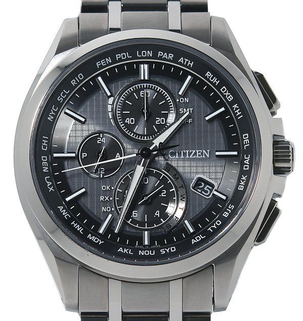 美品 CITIZEN シチズン ATTESA アテッサ ダイレクトフライト AT8040-57E H804-T018696 エコ・ドライブ メンズ