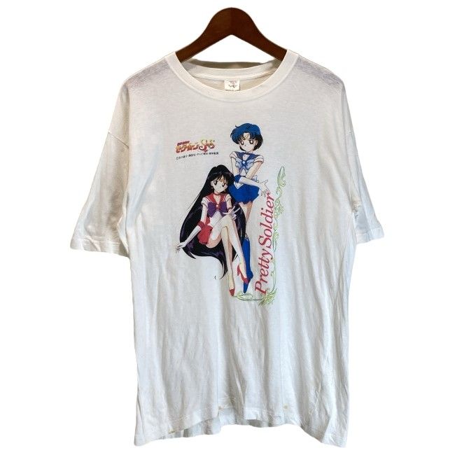 【中古】　BANPRESTO　Tシャツ　(C)竹内直子・講談社・テレビ朝日・東映動画　半袖　トップス　クルーネック　プリント　キャラクター　キャラT　セーラームーン　古着　/1953
