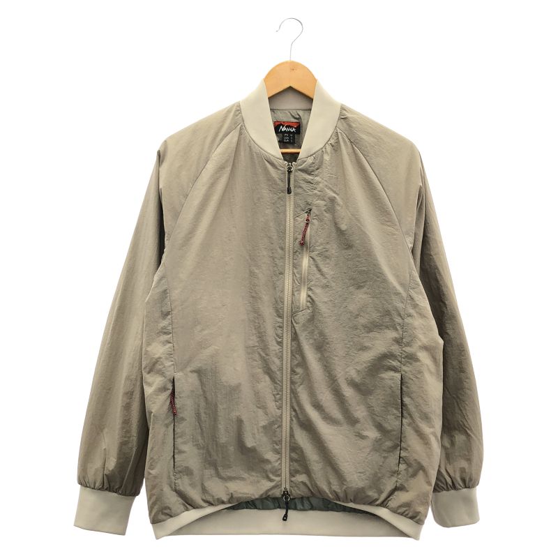 【中古】NANGA SOFT DOWN VARSITY BLOUSON サイズM ベージュ ナンガ ソフトダウン バーシティブルゾン[19]
