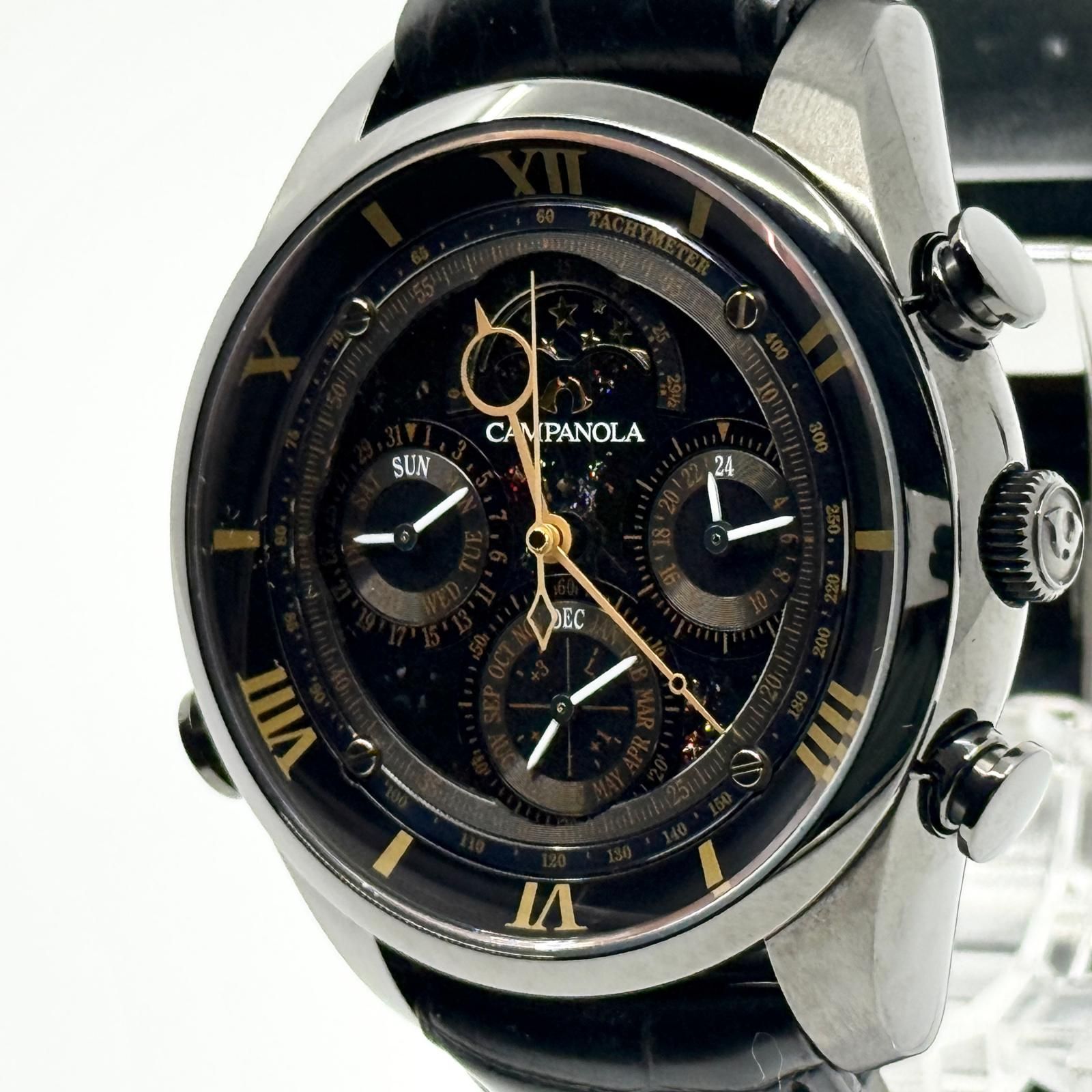 CITIZEN シチズン CAMPANOLA カンパノラ リミテッドエディション 6772-A1CJN03 AH4086-13E ブラック QZ 腕時計 稼働品
