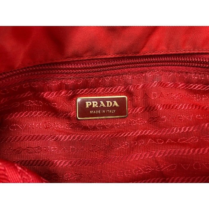 PRADA/プラダ/パンダハートロゴプレート/ナイロン/トートバッグ
