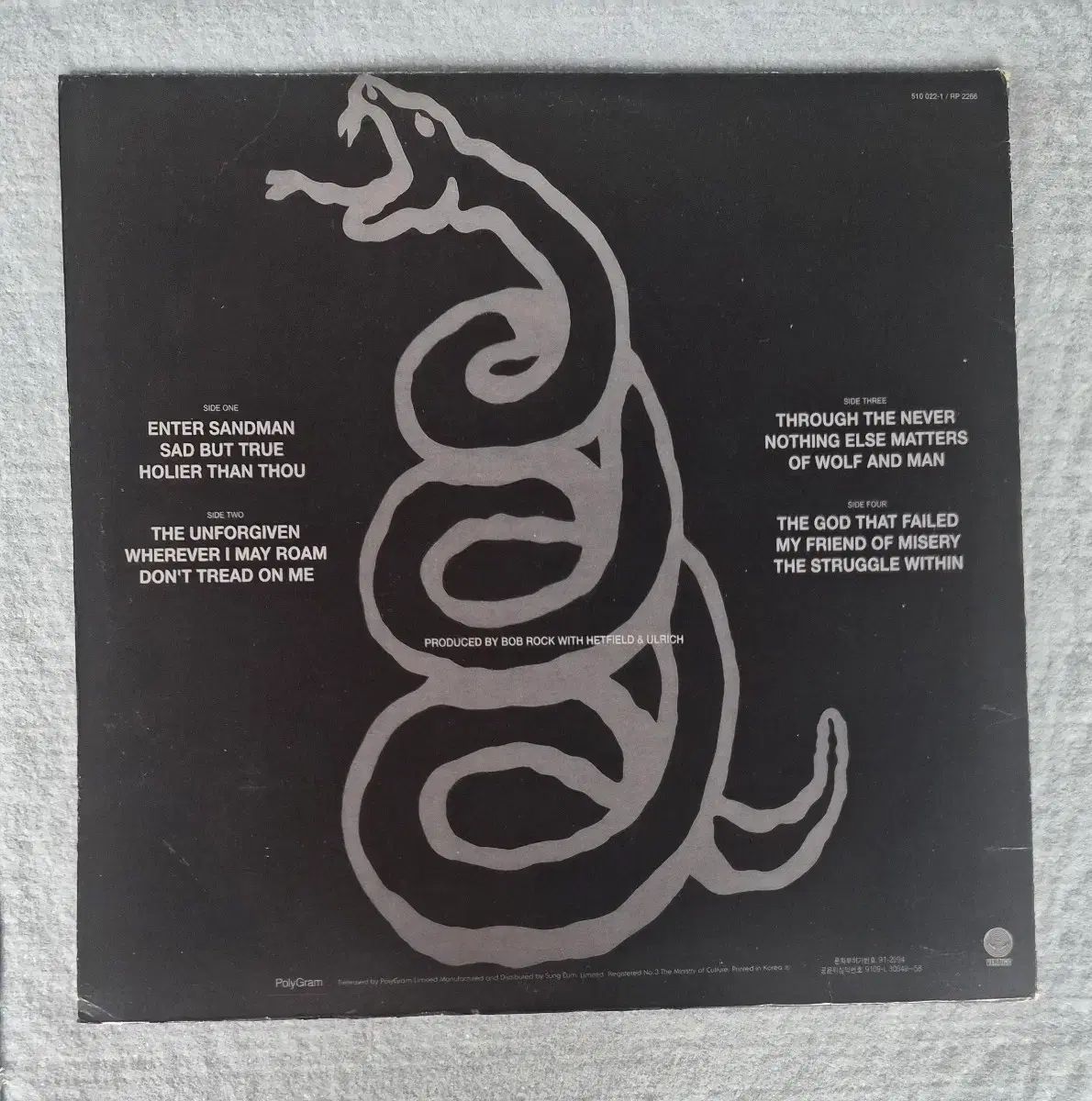 LP (韓国/初期)メタリカ Metallica 黒 アルバム 2LP