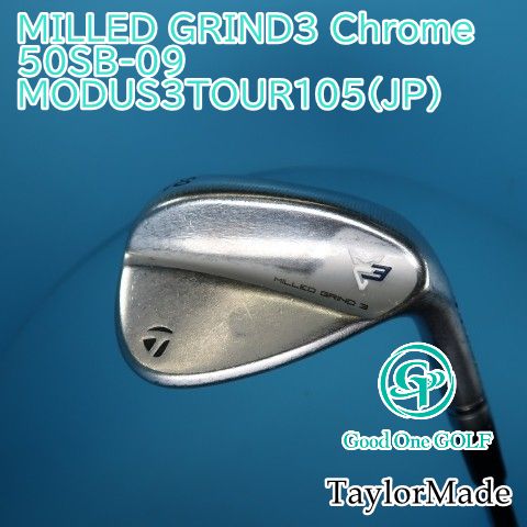 ウェッジ テーラーメイド MILLED GRIND3 Chrome 50SB-09/MODUS3TOUR105(JP)/S/50 9498
