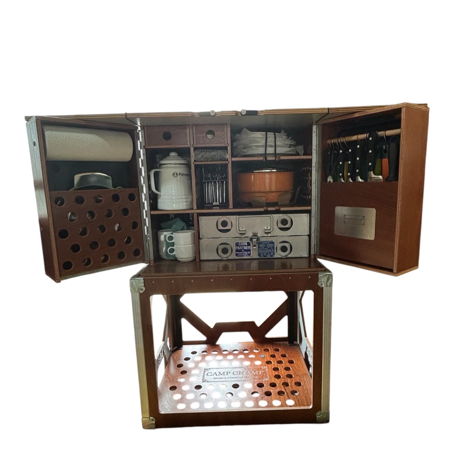 【超希少・未使用】 CAMP CHAMP Mobile Cooking Deluxe CC-6.4 LX キャンプチャンプ 高級アウトドアキッチンボックス
