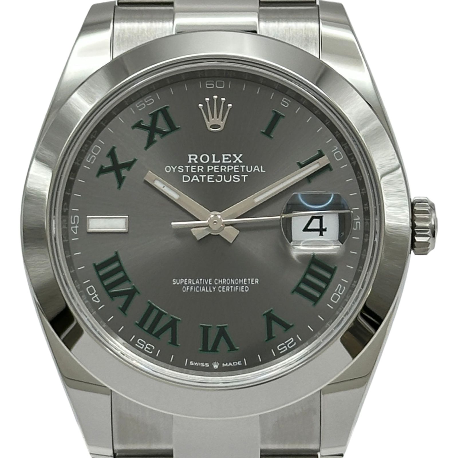 ロレックス ROLEX デイトジャスト41 スレート ステンレススチール 自動巻き メンズ 腕時計