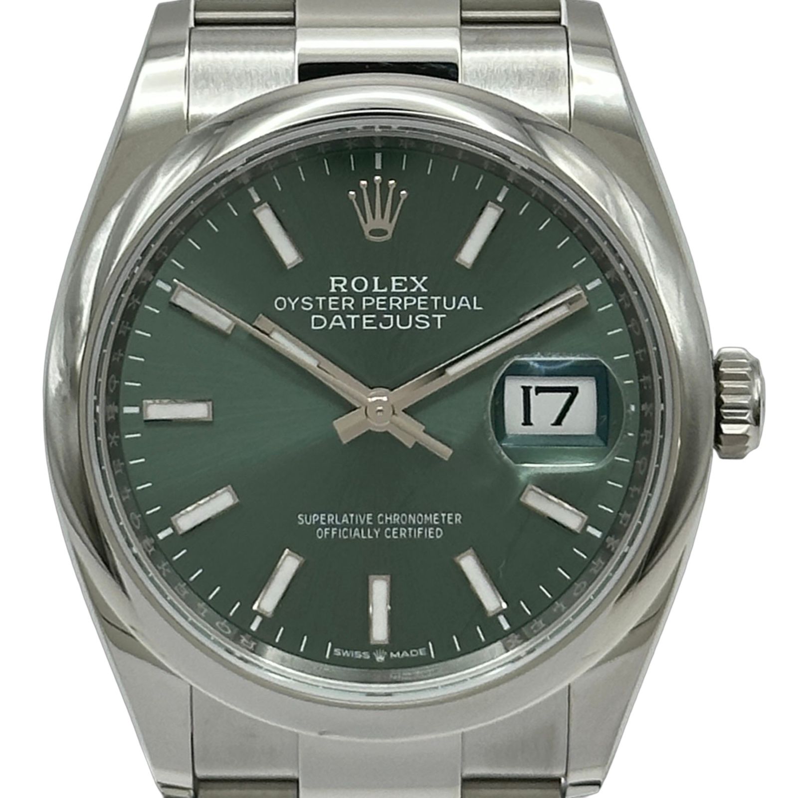 ロレックス ROLEX デイトジャスト36 126200 ミントグリーン ステンレススチール 自動巻き メンズ 腕時計