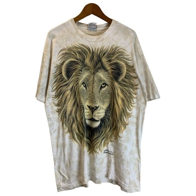 【中古】　LIQUID BLUE　Tシャツ　90s vintage　90年代　OLD　半袖　トップス　タイダイ　アニマル　プリント　オーバーサイズ　USA製　古着　/1951