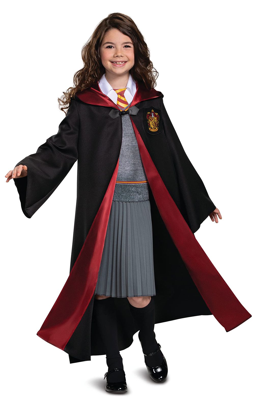 新品 Disguise Harry Potter Hermione Granger Deluxe Girls Costume Black & Red Kids Size Medium (7-8)