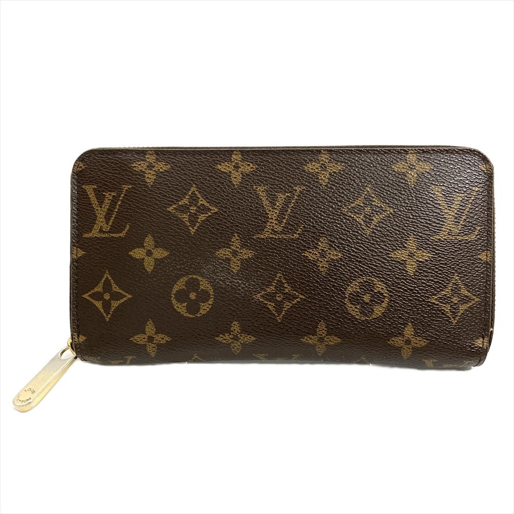 ルイヴィトン LOUIS VUITTON ジッピー・ウォレット 長財布 モノグラム キャンバス M41896 ブラウン ゴールド金具 CA2136 ユニセックス【中古】