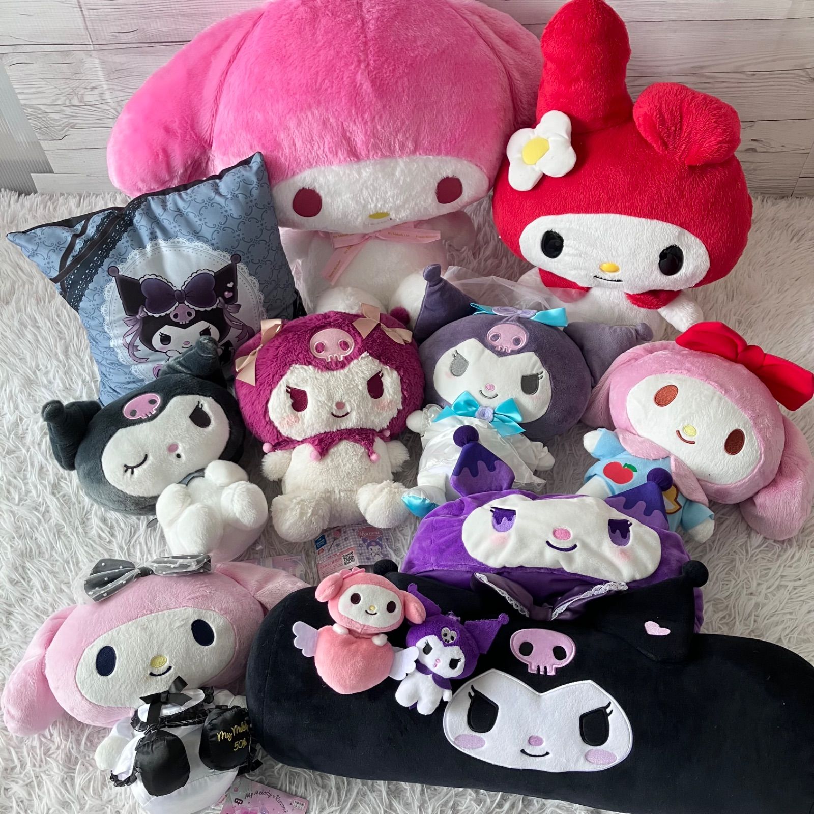 Sanrio ぬいぐるみ マイメロ クロミ グッズ 大量まとめ売り マイメロディ タグあり多数 サンリオ 12点セット 0120