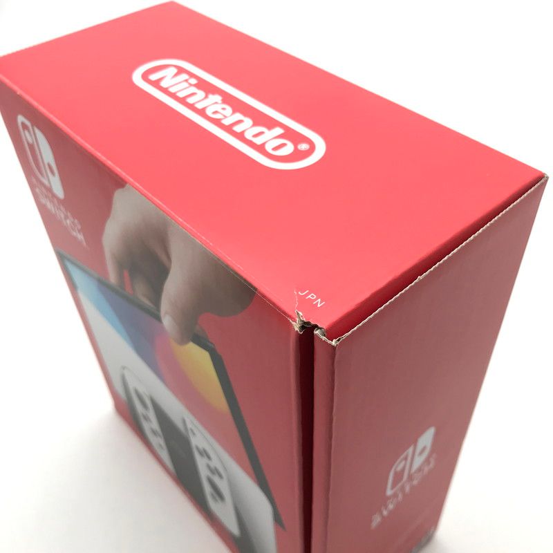 Nintendo Switch 　Joy-ConL ※外箱にのみ傷あります。 中古品】 Nintendo Switch(有機ELモデル) Joy-Con(L) (R) ホワイト 箱