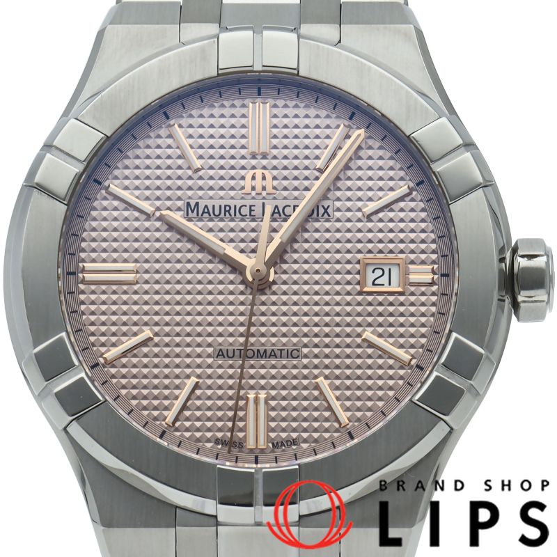 モーリスラクロア アイコン オートマティック 42mm AI6008-SS002-730-1 SS メンズ時計 ピンク 仕上げ済