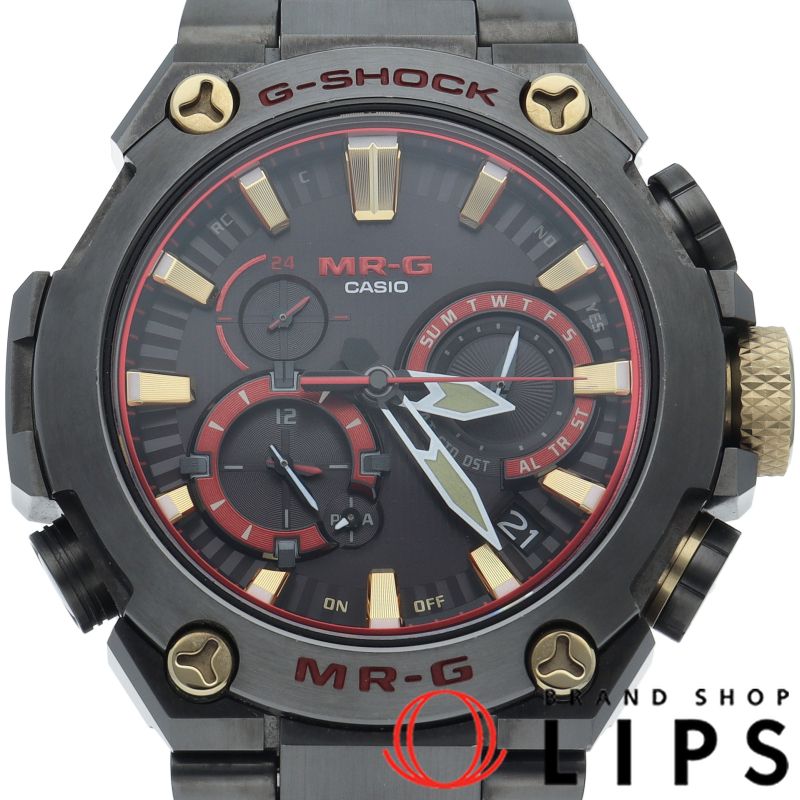 カシオ G-SHOCK MR-G 赤備え GPSハイブリッド電波時計 MRG-B2000B-1A4JR 箱 保証書 チタン メンズ