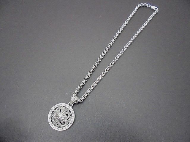 26g-566x【中古】SAAD サード 太陽神 アラベスク ペンダントトップ SV925 チェーン付き