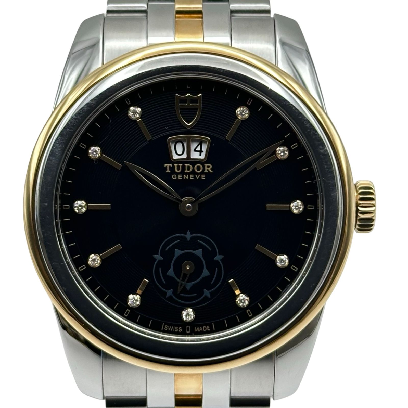 チューダー/チュードル TUDOR グラマー ダブルデイト 57003 ブラック ゴールド/ステンレススチール 自動巻き メンズ 腕時計 231,000円