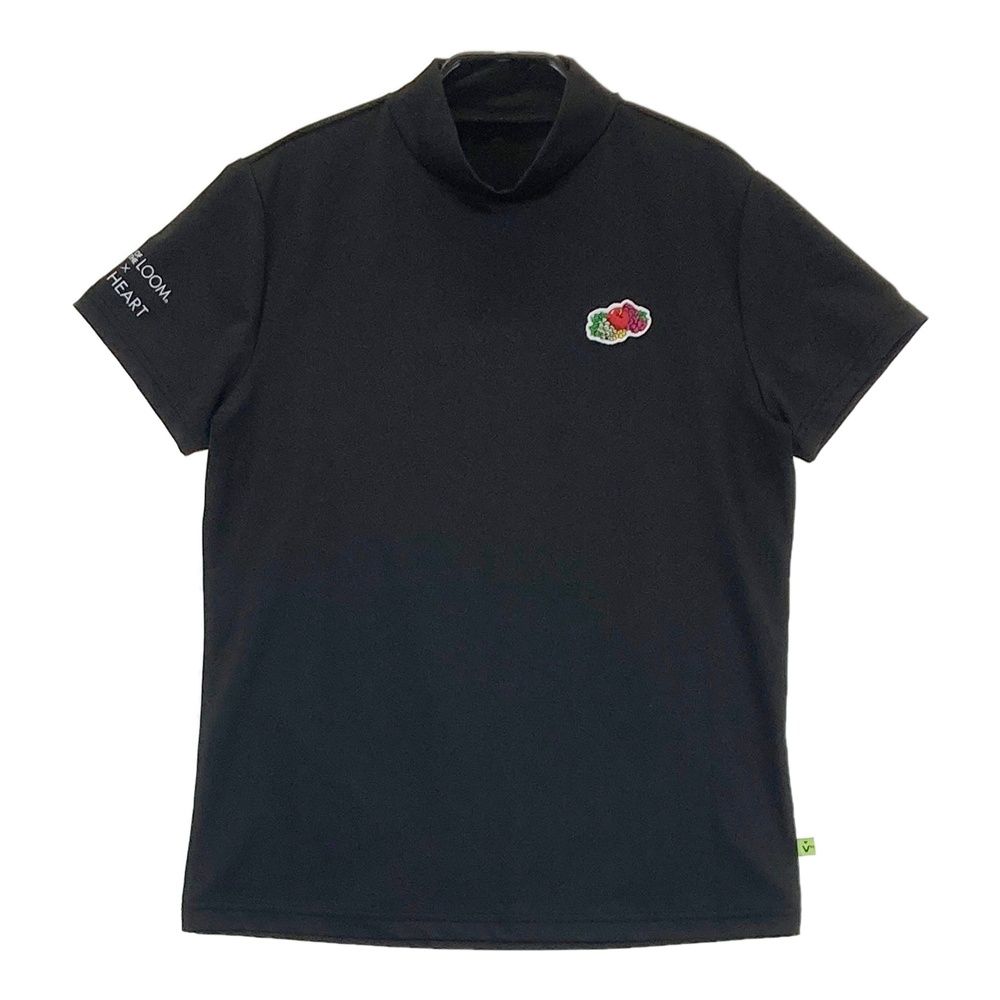 サイズ：40 VIVA HEART ビバハート ×FRUIT OF THE LOOM モックネック半袖Tシャツ ブラック系 [240101692358] ゴルフウェア レディース ストスト