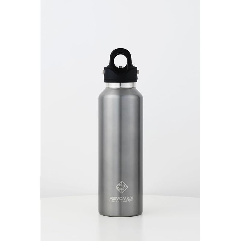 【新品】 【REVOMAX公式 】20oz 592ml 炭酸対応 ステンレスボトル 18時間保温 36時間保冷 真空断熱 水筒 ギフト (Standard) (Gunmetal)