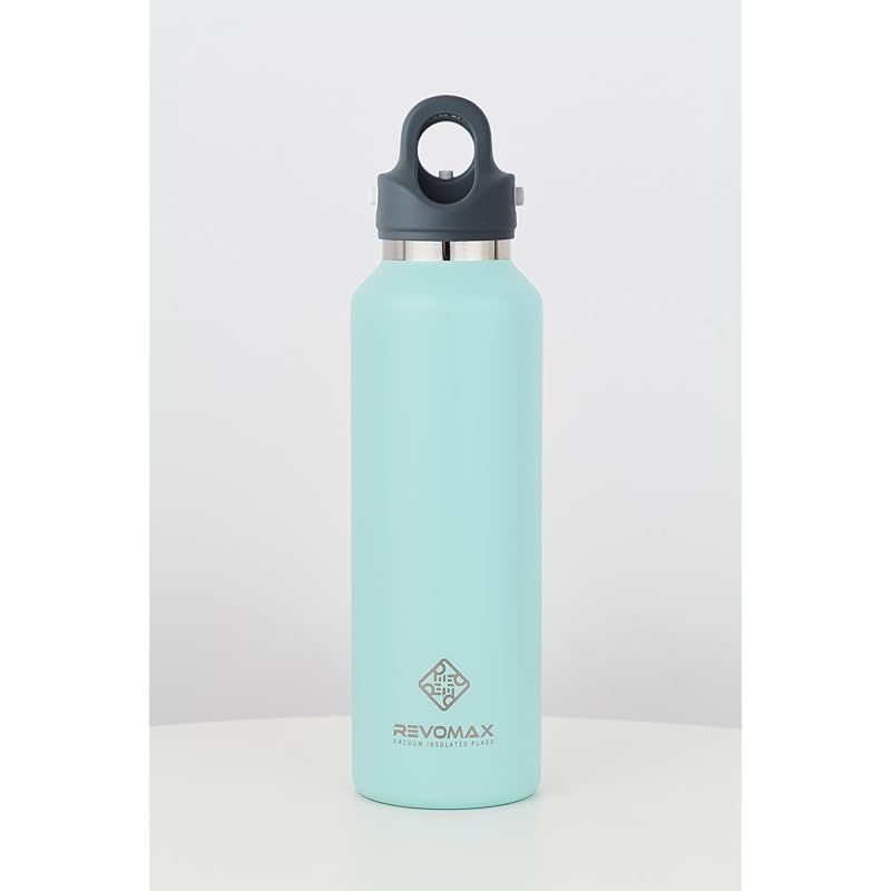 【新品】 【REVOMAX公式 】20oz 592ml 炭酸対応 ステンレスボトル 18時間保温 36時間保冷 真空断熱 水筒 ギフト (Standard) (Mint Green)