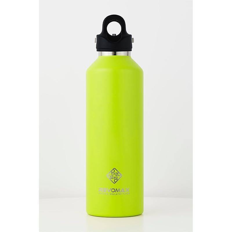 【新品】 【REVOMAX公式】32oz 950ml 炭酸対応 約1リットル ステンレスボトル 18時間保温 36時間保冷 真空断熱 水筒 ギフト レボマックス (Neon Lime)