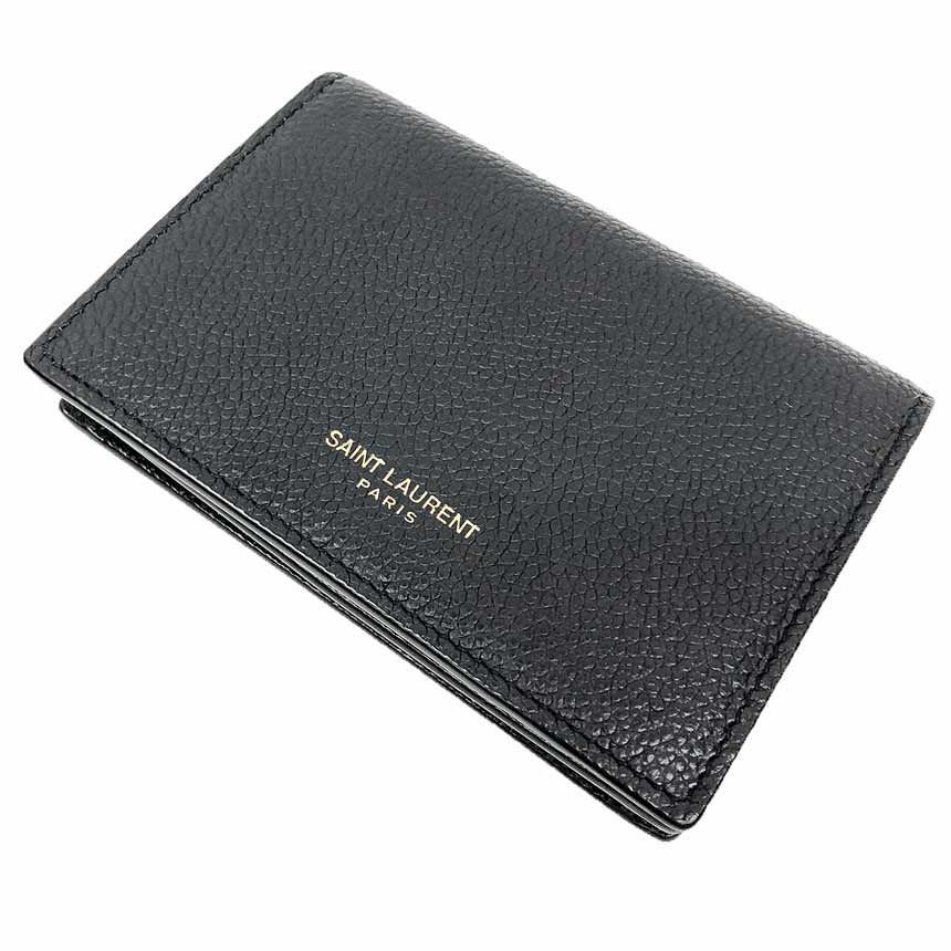 SAINT LAURENT PARIS サンローランパリ カードケース 名刺入れ 468994 レザー ブラック 黒 aq12946