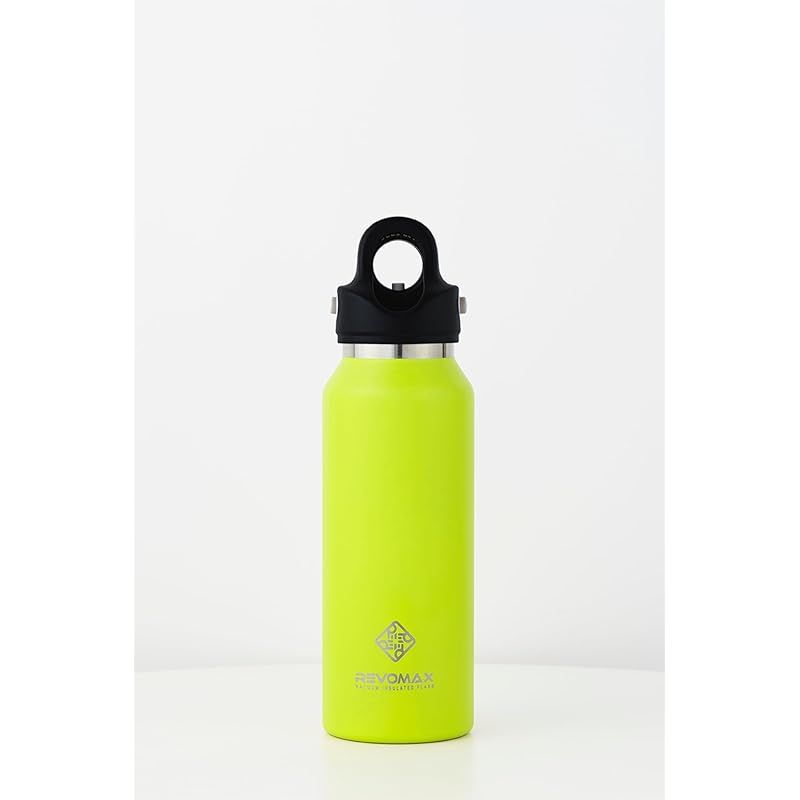 【新品】 【REVOMAX公式】12oz slim 355ml 炭酸対応 ステンレスボトル 18時間保温 36時間保冷 真空断熱 水筒 ギフト レボマックス (Neon Lime)