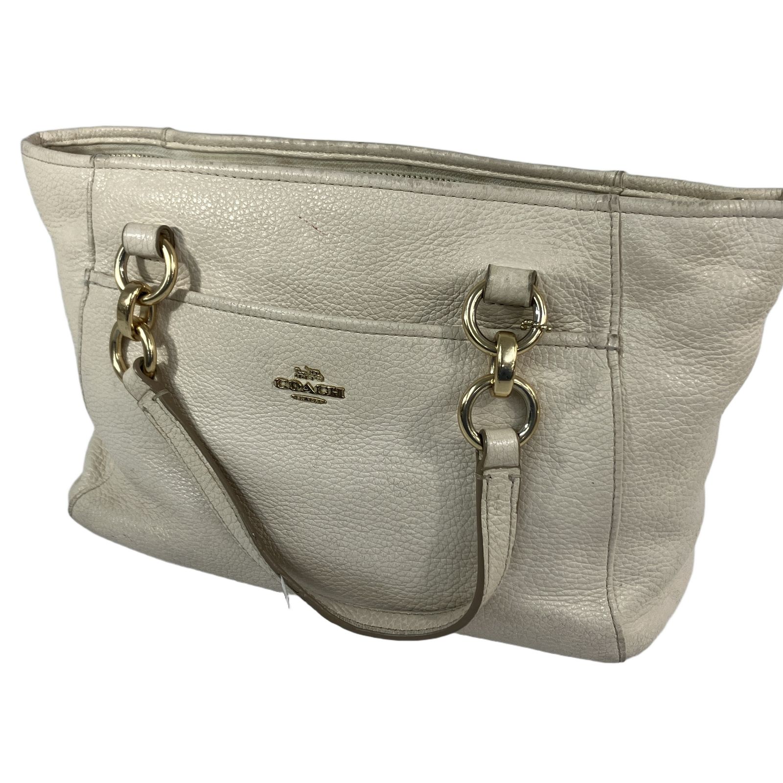 コーチ COACH ハンドバッグ 35030 プレーリー サッチェル ポリッシュド ペブル ベージュ 中古 N11296910