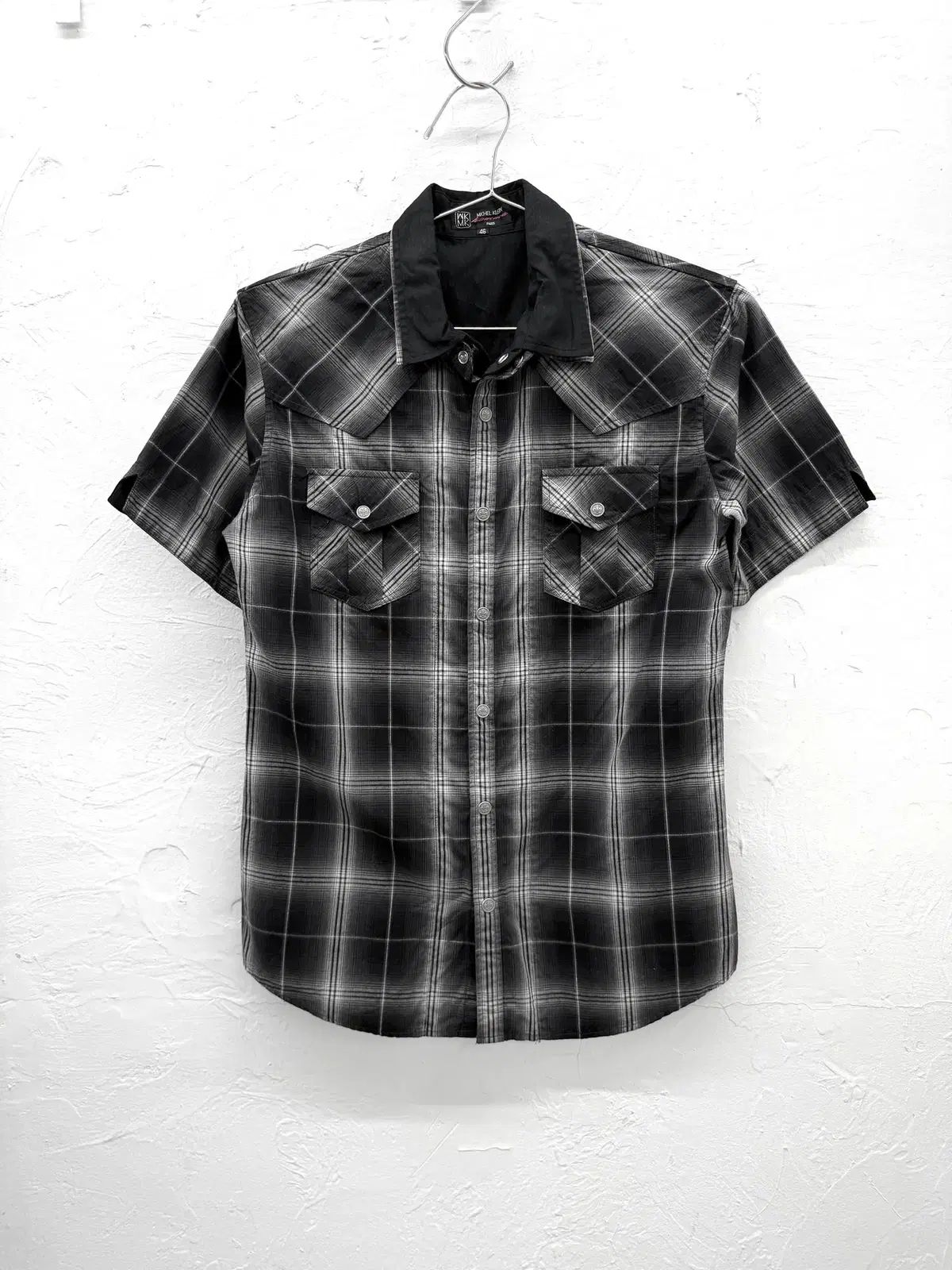 michel klein homme レイヤード 半袖 シャツ