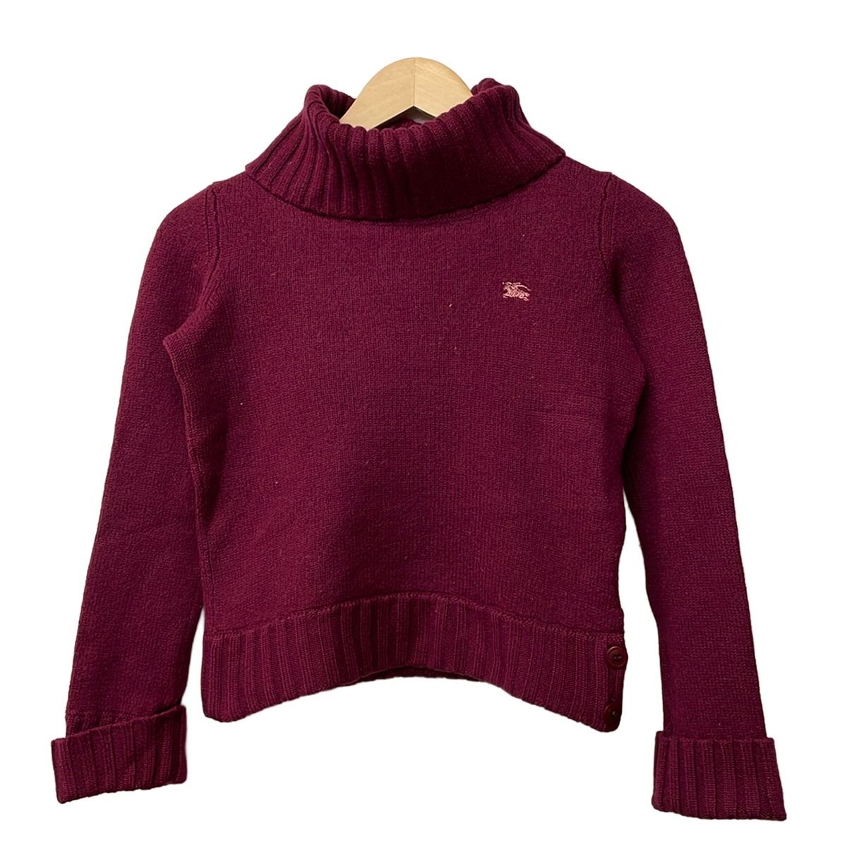 Burberry Blue Label(バーバリーブルーレーベル) 長袖セーター サイズ38 M レディース - ボルドー タートルネック