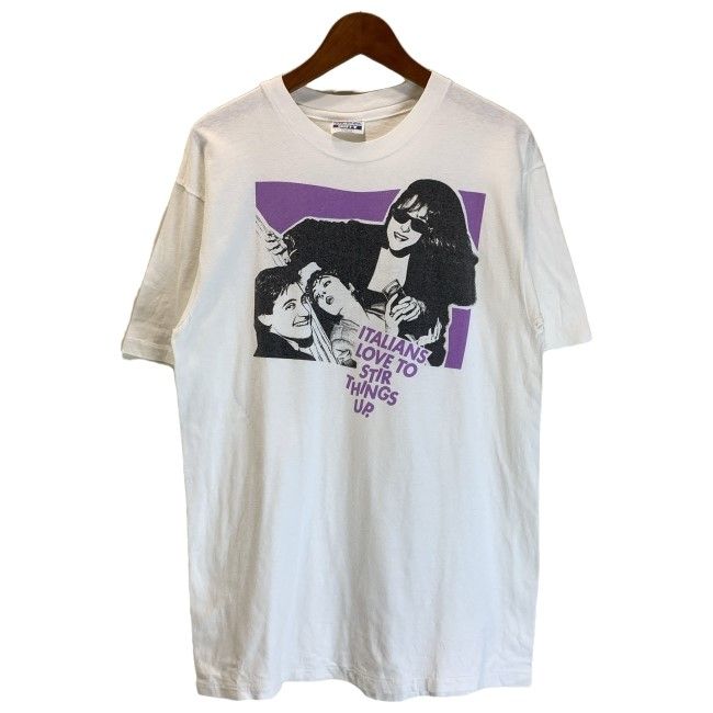 【中古】　Hanes　Tシャツ　半袖　トップス　クルーネック　プリント　CALLIANO YELLOW DEVIL　USA製　古着　/1590