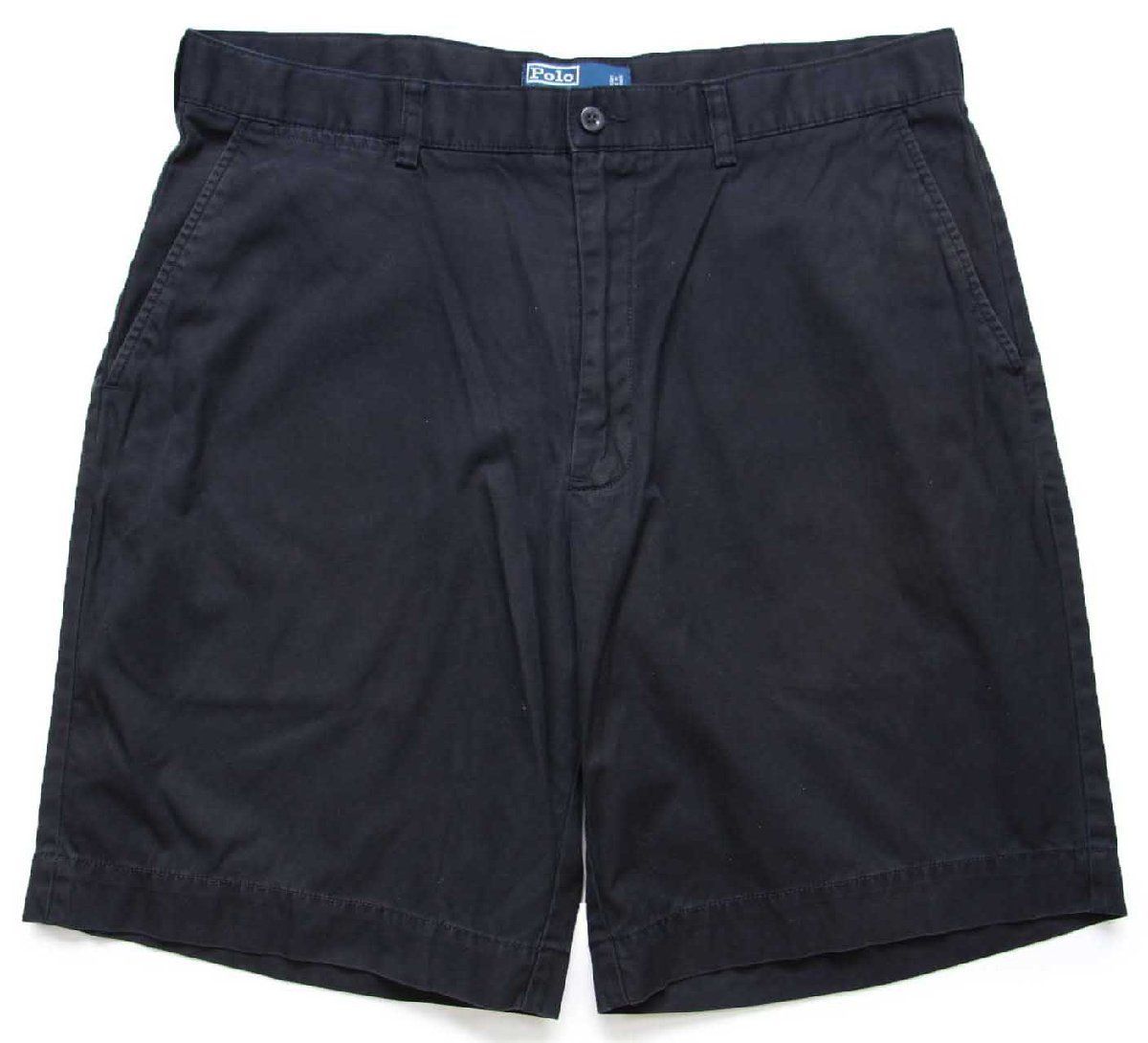 00s ポロ ラルフローレン PROSPECT SHORT コットン チノ ショートパンツ 黒 W36★135 ショーツ ハーフ オールド トラウザーズ ブラック